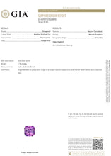 Load image into Gallery viewer, Reserved Vintage GIA 1.23 No-Heat Purple Sapphire and Diamond 18KY Gold Platinum Ring