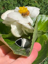 Load image into Gallery viewer, ANTIQUE VINTAGE ART DECO BLACK and WHITE ONYX RING in PLATINUM