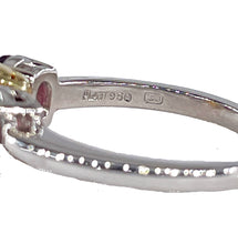 Load image into Gallery viewer, Vintage GIA 2.57ct No-Heat Yellow Sapphire Ruby Trilogy Platinum 18K Gold Ring