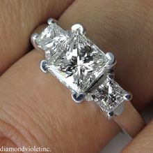 Load image into Gallery viewer, GIA 1.60CT ESTATE VINTAGE PRINCESS DIAMOND ENGAGEMENT WEDDING RING 14K WG