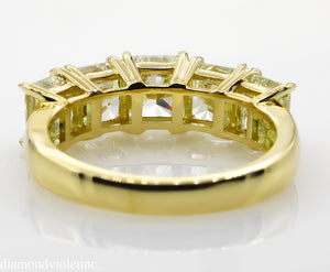 4.07CT ESTATE VINTAGE RADIANT DIAMOND ENGAGEMENT WEDDING BAND RING 18K YG