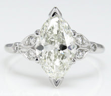 Load image into Gallery viewer, 2.25CT ANTIQUE VINTAGE DECO OLD MARQUISE DIAMOND ENGAGEMENT WEDDING RING PLT EGL