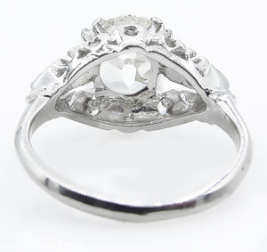 GIA 3.08CT ANTIQUE VINTAGE OLD MINE PEAR DIAMOND ENGAGEMENT WEDDING RING PLAT