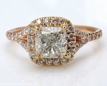 Load image into Gallery viewer, GIA 1.84CT ESTATE VINTAGE CUSHION DIAMOND ENGAGEMENT WEDDING ROSE GOLD RING