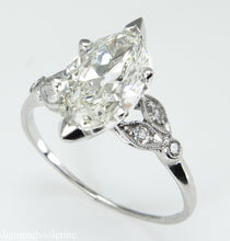 Load image into Gallery viewer, 2.25CT ANTIQUE VINTAGE DECO OLD MARQUISE DIAMOND ENGAGEMENT WEDDING RING PLT EGL