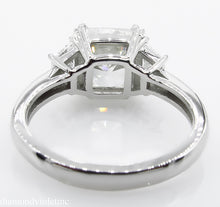 Load image into Gallery viewer, GIA 3.55CT ESTATE VINTAGE CUSHION DIAMOND 3 STONE ENGAGEMENT WEDDING RING PLAT