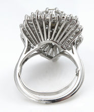 Load image into Gallery viewer, GIA 4.20CT ESTATE VINTAGE FANCY COGNAC DIAMOND “BALLERINA” CLUSTER RING 18K WG