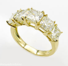 Load image into Gallery viewer, 4.07CT ESTATE VINTAGE RADIANT DIAMOND ENGAGEMENT WEDDING BAND RING 18K YG