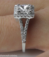 Load image into Gallery viewer, GIA 1.48CT ESTATE VINTAGE PRINCESS DIAMOND ENGAGEMENT WEDDING RING 18K WG E VS1