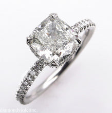 Load image into Gallery viewer, GIA 2.51CT ESTATE VINTAGE CUSHION DIAMOND ENGAGEMENT WEDDING PLATINUM RING