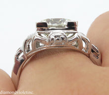 Load image into Gallery viewer, 3.07CT ANTIQUE VINTAGE DECO OLD EURO DIAMOND ENGAGEMENT WEDDING RING PLAT EGL