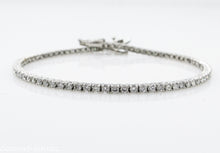 Load image into Gallery viewer, 2.50CT ESTATE VINTAGE ROUND DIAMOND TENNIS BRACELET 14K WHITE GOLD