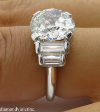 Load image into Gallery viewer, 5.07CT ESTATE VINTAGE OLD EURO DIAMOND ENGAGEMENT WEDDING RING 18K WG EGL USA