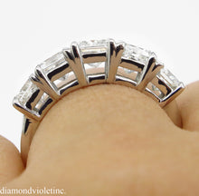 Load image into Gallery viewer, GIA 3.16CT ESTATE VINTAGE RADIANT DIAMOND ENGAGEMENT WEDDING BAND RING PLATINUM