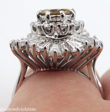 Load image into Gallery viewer, GIA 4.20CT ESTATE VINTAGE FANCY COGNAC DIAMOND “BALLERINA” CLUSTER RING 18K WG