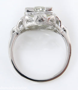 3.07CT ANTIQUE VINTAGE DECO OLD EURO DIAMOND ENGAGEMENT WEDDING RING PLAT EGL