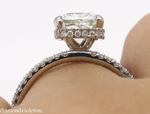 Load image into Gallery viewer, GIA 2.51CT ESTATE VINTAGE CUSHION DIAMOND ENGAGEMENT WEDDING PLATINUM RING