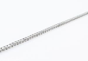 7.50CT ESTATE VINTAGE ROUND DIAMOND TENNIS NECKLACE 14K WHITE GOLD