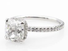 Load image into Gallery viewer, GIA 2.51CT ESTATE VINTAGE CUSHION DIAMOND ENGAGEMENT WEDDING PLATINUM RING