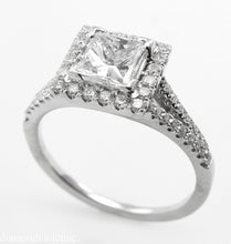 Load image into Gallery viewer, GIA 1.48CT ESTATE VINTAGE PRINCESS DIAMOND ENGAGEMENT WEDDING RING 18K WG E VS1