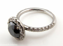 Load image into Gallery viewer, 3.00CT ESTATE VINTAGE ROUND BLACK DIAMOND ENGAGEMENT WEDDING RING 18KWG EGL USA