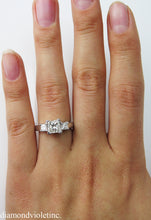 Load image into Gallery viewer, GIA 1.60CT ESTATE VINTAGE PRINCESS DIAMOND ENGAGEMENT WEDDING RING 14K WG