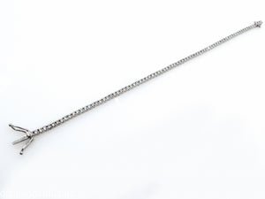 2.50CT ESTATE VINTAGE ROUND DIAMOND TENNIS BRACELET 14K WHITE GOLD