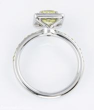 Load image into Gallery viewer, GIA 1.55CT ESTATE FANCY YELLOW RADIANT DIAMOND ENGAGEMENT WEDDING RING PLAT