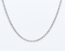 Load image into Gallery viewer, 7.50CT ESTATE VINTAGE ROUND DIAMOND TENNIS NECKLACE 14K WHITE GOLD