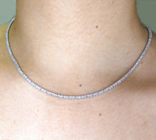 Load image into Gallery viewer, 7.50CT ESTATE VINTAGE ROUND DIAMOND TENNIS NECKLACE 14K WHITE GOLD