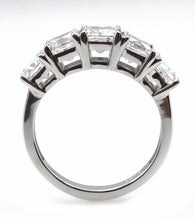 Load image into Gallery viewer, GIA 3.16CT ESTATE VINTAGE RADIANT DIAMOND ENGAGEMENT WEDDING BAND RING PLATINUM