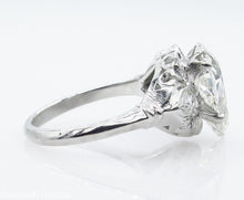 Load image into Gallery viewer, GIA 3.08CT ANTIQUE VINTAGE OLD MINE PEAR DIAMOND ENGAGEMENT WEDDING RING PLAT