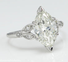 Load image into Gallery viewer, 2.25CT ANTIQUE VINTAGE DECO OLD MARQUISE DIAMOND ENGAGEMENT WEDDING RING PLT EGL