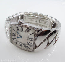 Load image into Gallery viewer, Authentic Cartier La Dona Ladies 29mm by 27mm Watch 18k White Gold bezel with diamond set