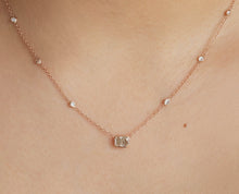 Load image into Gallery viewer, GIA 1.50ct Light Cognac Diamond by The Yard Necklace 14k Rose Gold