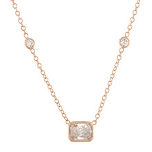 Load image into Gallery viewer, GIA 1.50ct Light Cognac Diamond by The Yard Necklace 14k Rose Gold