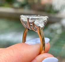 Load image into Gallery viewer, GIA 6.04ct Estate Vintage Radiant Diamond Engagement Wedding 18k Yellow Gold Platinum Ring