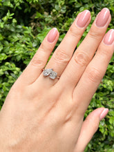 Load image into Gallery viewer, GIA 2.19ct Estate Radiant Pear Diamond Right-hand Platinum Ring