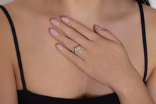 Load image into Gallery viewer, GIA Shy 6ct Estate Vintage Oval Diamond Engagement Wedding 18k YG Platinum Ring