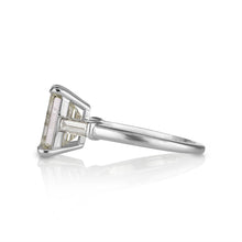 Load image into Gallery viewer, GIA 4.50ct Estate Vintage Emerald cut Diamond Engagement Wedding Platinum Ring