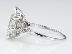 2.25CT ANTIQUE VINTAGE DECO OLD MARQUISE DIAMOND ENGAGEMENT WEDDING RING PLT EGL