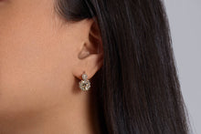 Load image into Gallery viewer, Victorian GIA 5.21ct Old European Diamond Dangling Platinum 18K Rose Gold Earrings