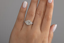 Load image into Gallery viewer, GIA 4.01CT Estate Vintage Radiant Diamond 3 Stone Engagement Wedding Platinum Ring