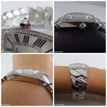 Load image into Gallery viewer, Authentic Cartier La Dona Ladies 29mm by 27mm Watch 18k White Gold bezel with diamond set