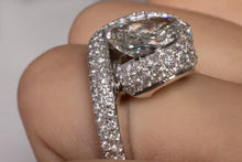 Load image into Gallery viewer, GIA 8.21ct Estate Vintage Heart Diamond 18 White Gold Engagement Anniversary Ring