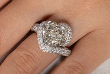 Load image into Gallery viewer, GIA 8.21ct Estate Vintage Heart Diamond 18 White Gold Engagement Anniversary Ring