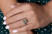 Load image into Gallery viewer, GIA 5.01ct Estate Vintage Emerald cut Diamond 3 Stone Engagement Wedding Platinum Ring