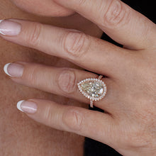 Load image into Gallery viewer, Reserved GIA 5.50ct Estate Vintage Pear Diamond Engagement Wedding 14k Rose Gold Ring