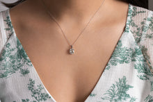 Load image into Gallery viewer, GIA 3.32ct Antique Vintage Old Mine Cushion Diamond Pendant 14k White Gold