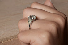 Load image into Gallery viewer, GIA 4.54ct Estate Vintage Oval Diamond 3 Stone Engagement Wedding Platinum Ring